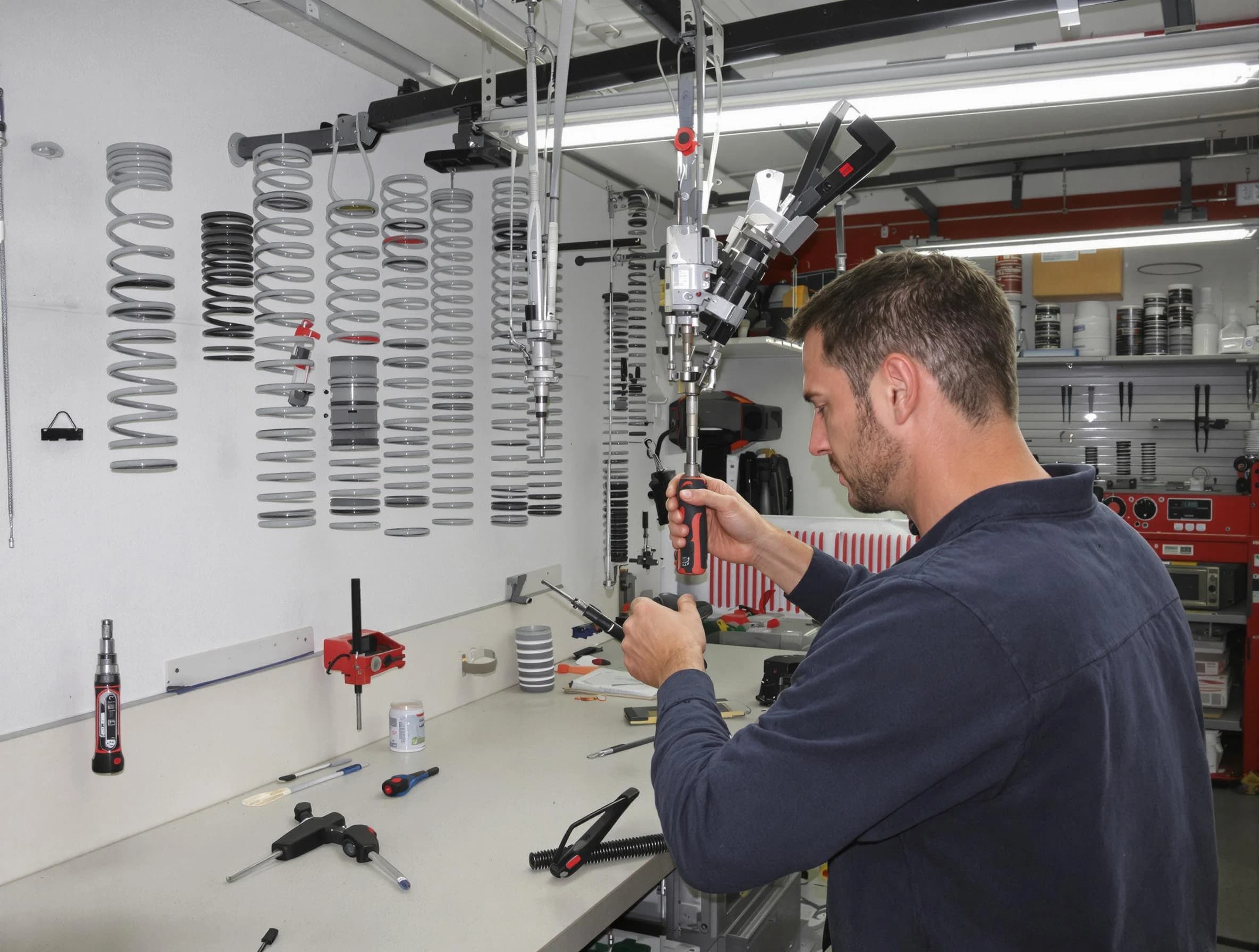 Tempe Garage Door Repair safety certified technician performing precision spring replacement in Tempe