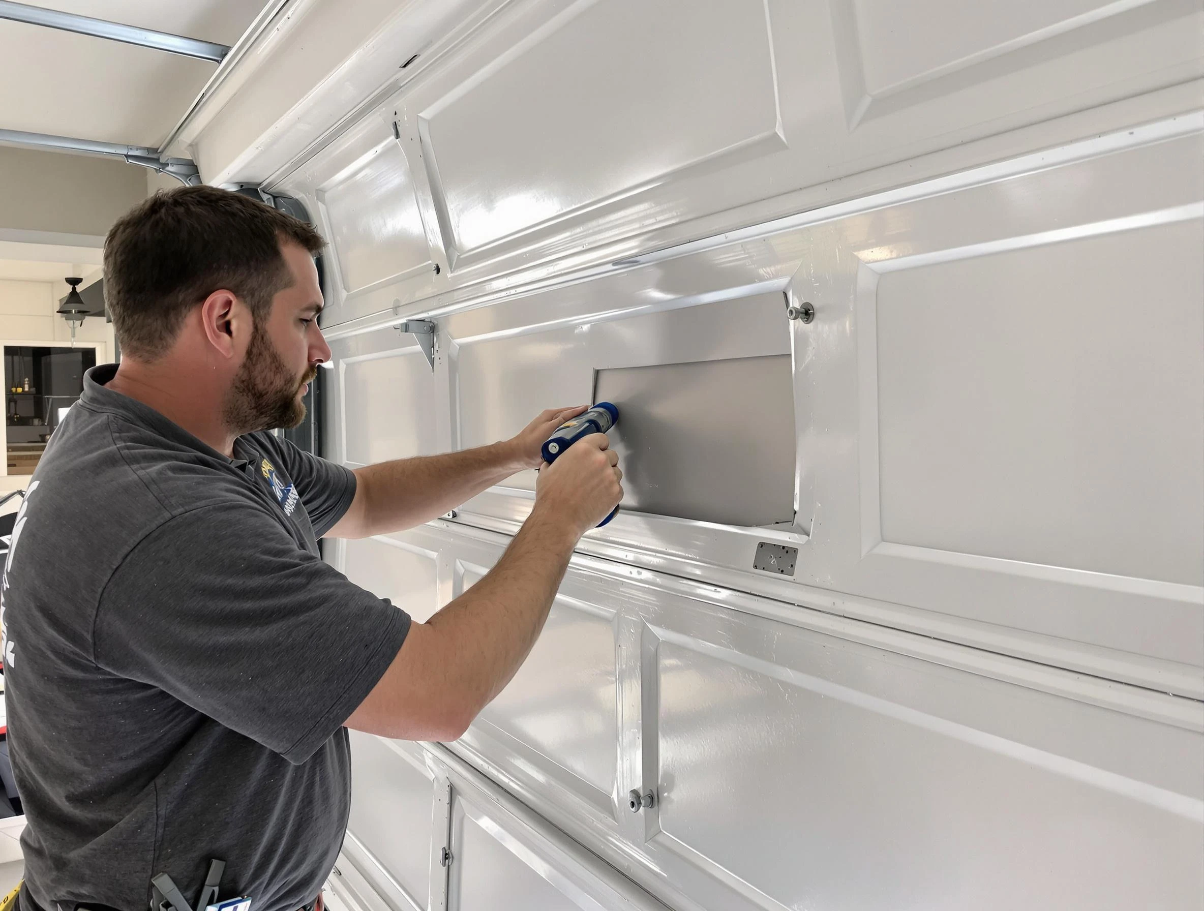 Garage door panel repair by Tempe Garage Door Repair in Tempe