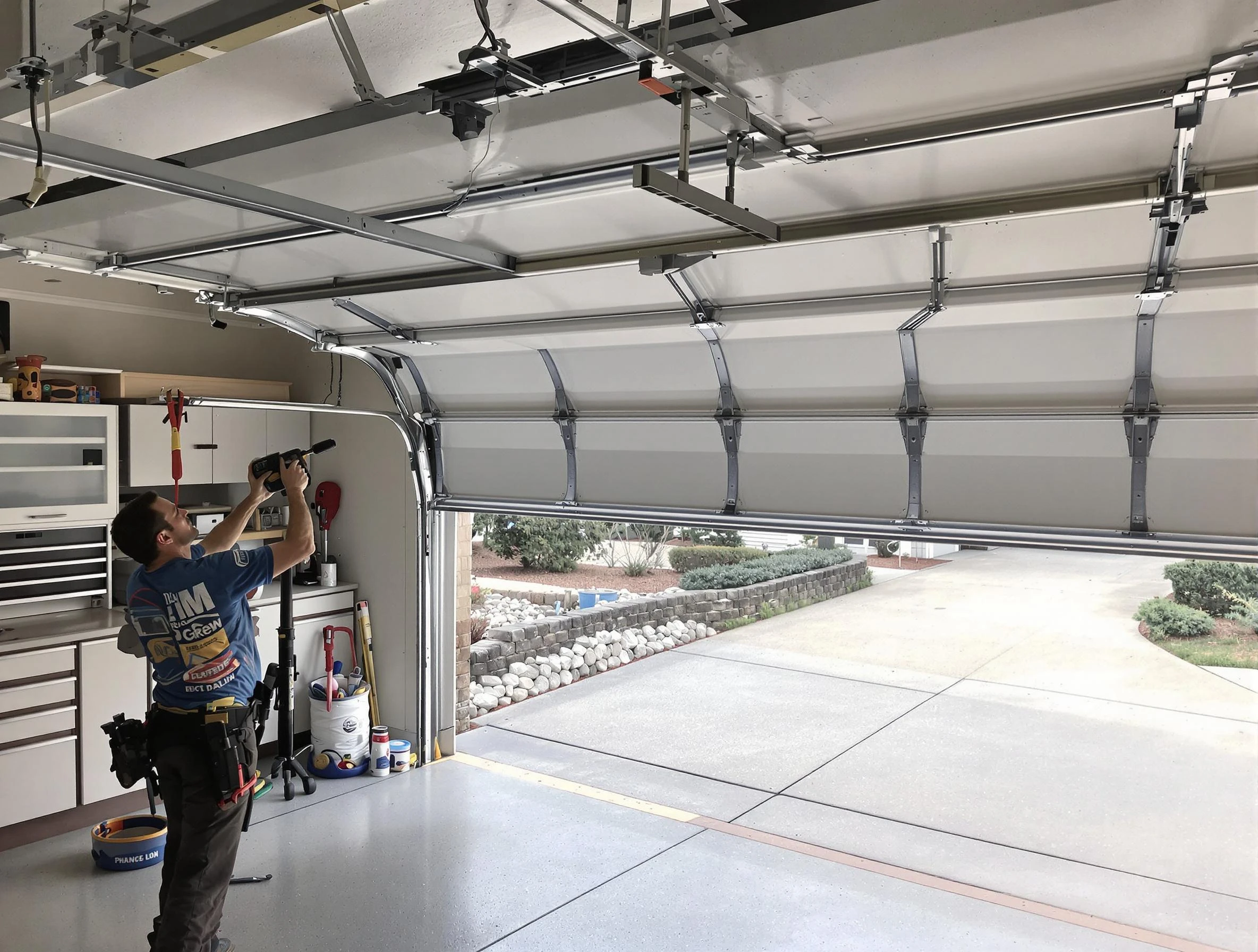 Garage door track repair service by Tempe Garage Door Repair in Tempe